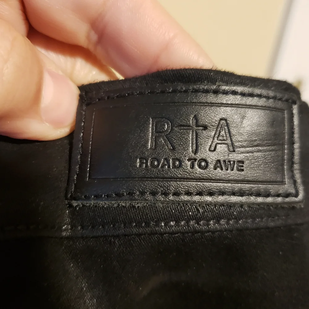 RtA Road to‎ Awe Moto Ribbed Pull-on Skinny Jeans Size XS